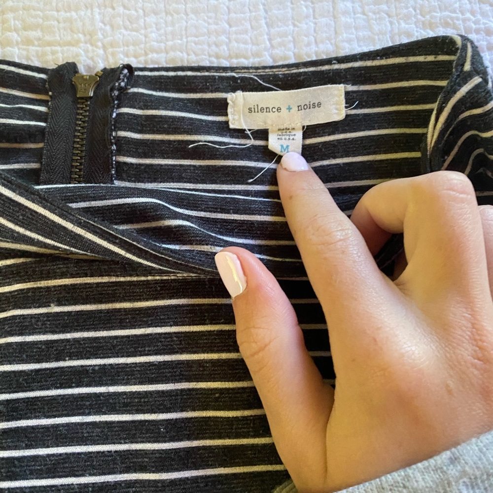 Striped Silence & Noise bodycon skirt - Picture 4 of 4